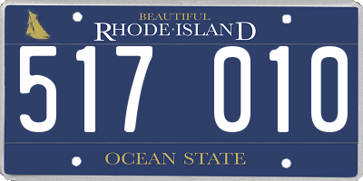 RI license plate 517010