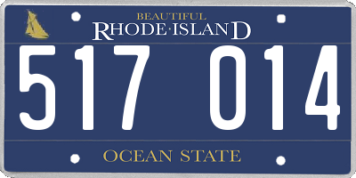 RI license plate 517014