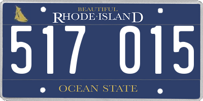 RI license plate 517015