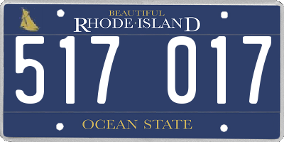 RI license plate 517017