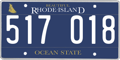 RI license plate 517018