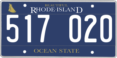 RI license plate 517020