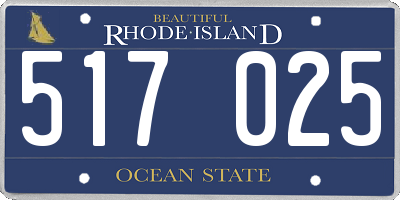 RI license plate 517025