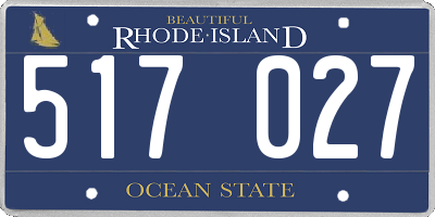 RI license plate 517027