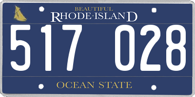 RI license plate 517028