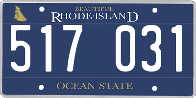 RI license plate 517031