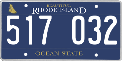 RI license plate 517032