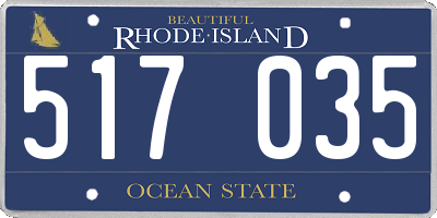 RI license plate 517035