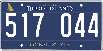 RI license plate 517044