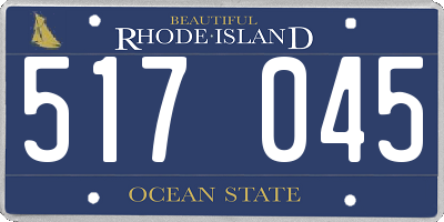 RI license plate 517045