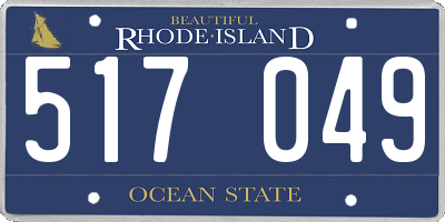RI license plate 517049