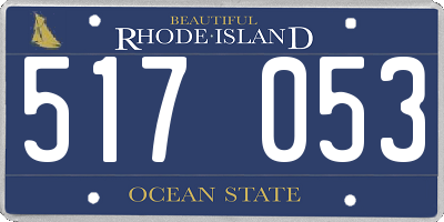 RI license plate 517053