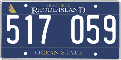 RI license plate 517059