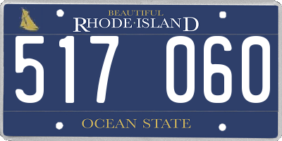 RI license plate 517060