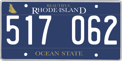 RI license plate 517062