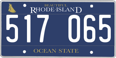 RI license plate 517065