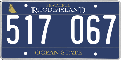 RI license plate 517067