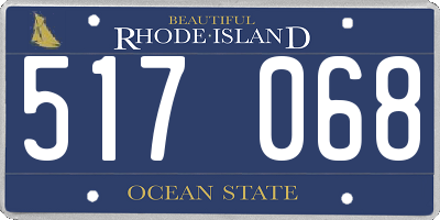 RI license plate 517068