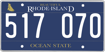 RI license plate 517070