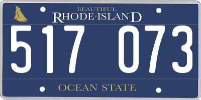 RI license plate 517073