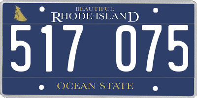 RI license plate 517075