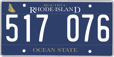 RI license plate 517076