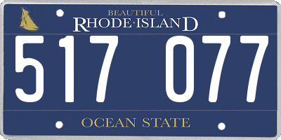 RI license plate 517077
