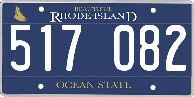 RI license plate 517082