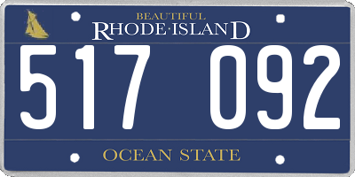 RI license plate 517092