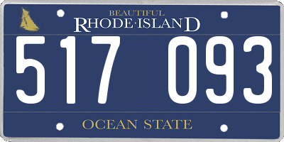 RI license plate 517093