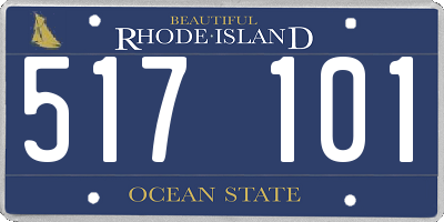 RI license plate 517101