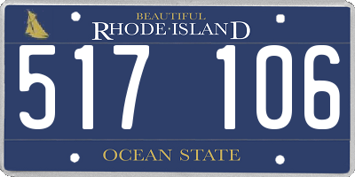 RI license plate 517106