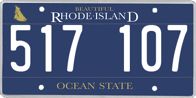 RI license plate 517107