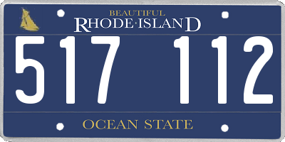 RI license plate 517112