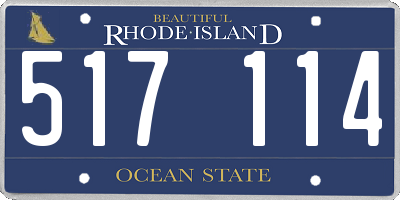 RI license plate 517114