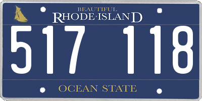 RI license plate 517118