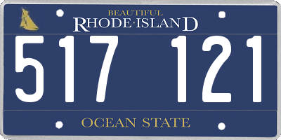 RI license plate 517121