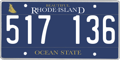RI license plate 517136