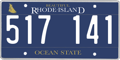 RI license plate 517141