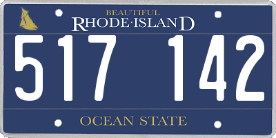 RI license plate 517142
