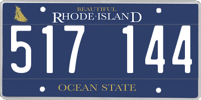 RI license plate 517144