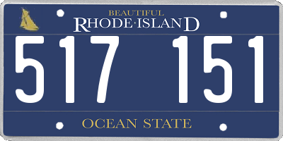 RI license plate 517151