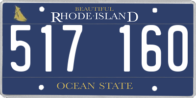 RI license plate 517160