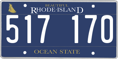 RI license plate 517170
