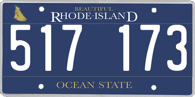 RI license plate 517173