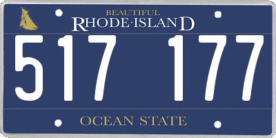 RI license plate 517177