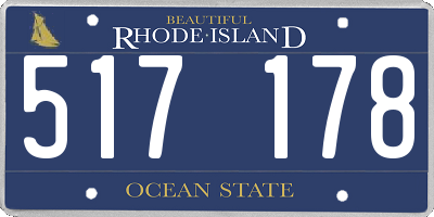 RI license plate 517178