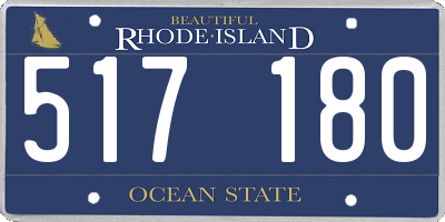 RI license plate 517180