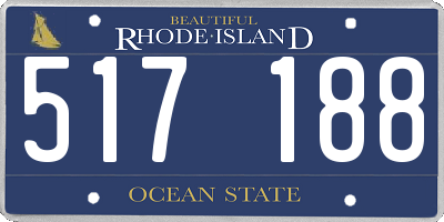RI license plate 517188