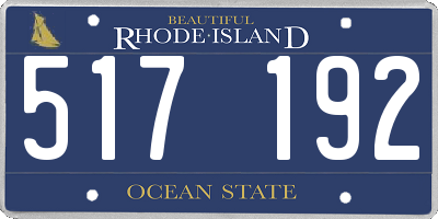 RI license plate 517192